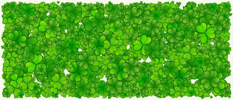 abstract background banner shamrock leaves pattern graphic design vector