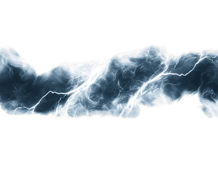 Abstract representation of a stormy sky filled with swirling clouds and dynamic flashes of lightning creating an energetic atmosphere of chaos and power png
