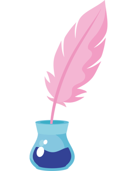 poetry inkwell with feather png