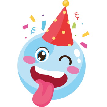 birthday emoji tongue out png