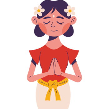 nyepi woman prayer png