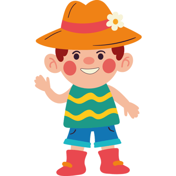 happy boy wearing spring clothes png