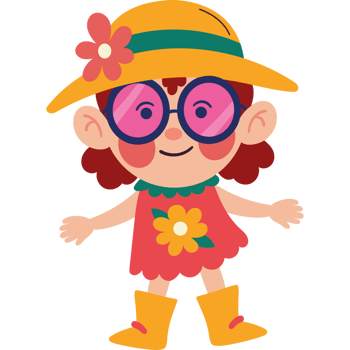 girl wearing spring clothes design png