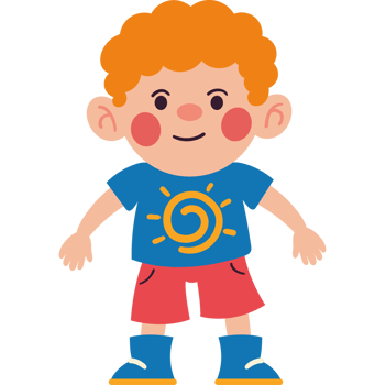 cartoon boy wearing spring clothes png
