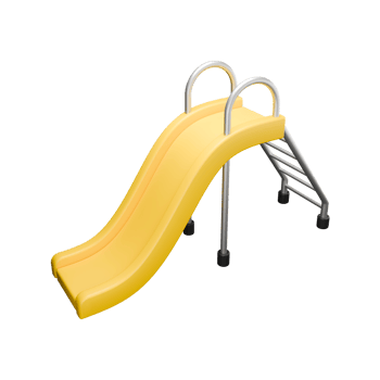 3d rendered illustration of a slide with iron ladder png