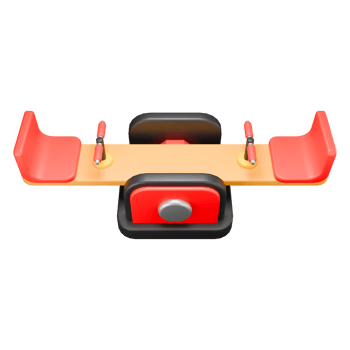3d icon render seesaw for children in playground png