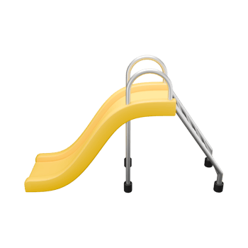 3d rendered illustration of a fun slide for children png