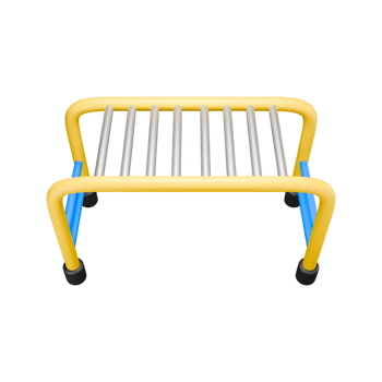 3d illustration yellow monkey bars in children park png