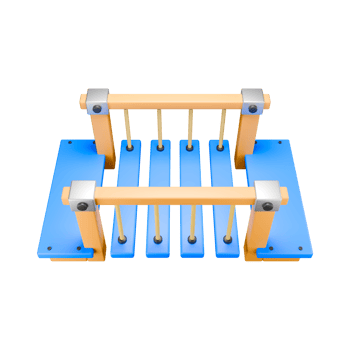 blue wooden bridge for playground png