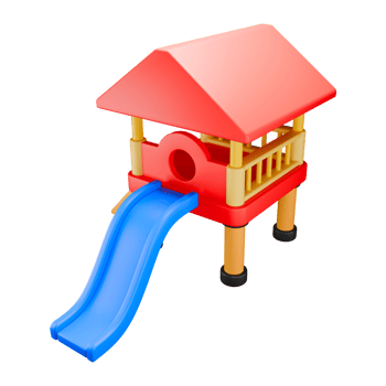 3d rendered illustration of colorful toy house png