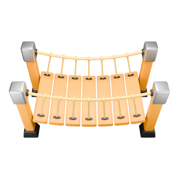 3d illustration bridge for playground png