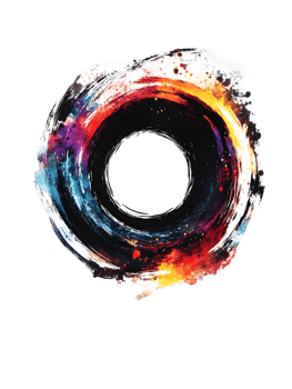 Vibrant abstract circular pattern with swirling colors creating a dynamic visual effect and evoking a sense of creativity and motion png