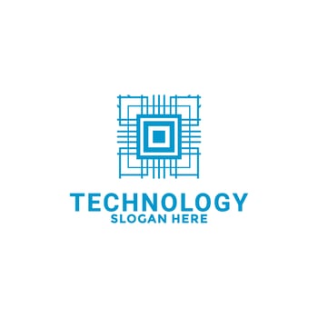 Circuit Tech and Chip Computing logo design. Creative and Modern Technology logo design template vector