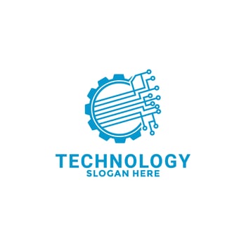 Gear Tech logo design. Tech logo design. Creative and Modern Technology logo design template vector