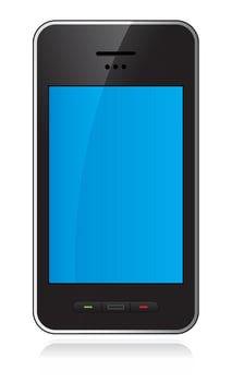 Black smart phone illustration vector