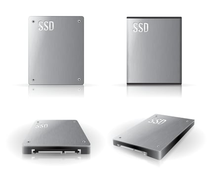 SSD in various angle illustration vector