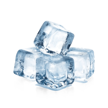 three ice cubes on a transparent background png
