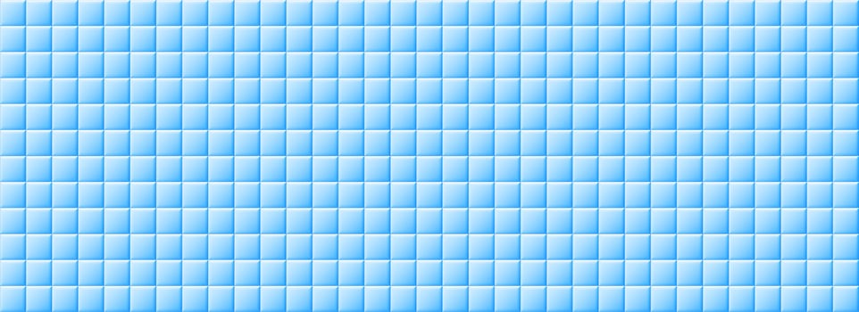 Seamless blue tile pattern. Square ceramic tiled texture for bathroom wall, kitchen floor, pool. Repeating mosaic grid background. Repeated turquoise wallpaper. vector