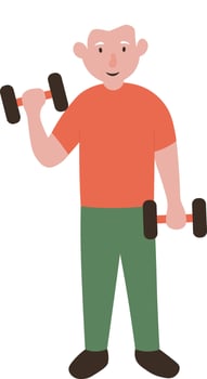 Gym Elderly Illustration vector
