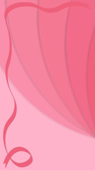 Cancer day vertical background. Pink cancer day banner with dangling ribbon. Place for text. illustration in flat design style vector