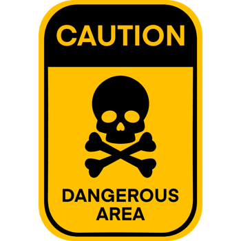 Caution signs. Dangerous zone. Radioactive materials sign. png