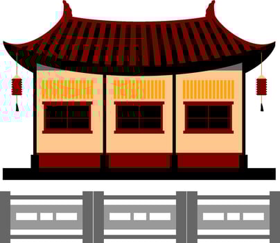 Asian Traditional Building vector