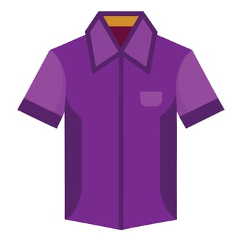 Purple t shirt illustration isolated on a white background vector