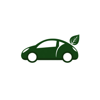 Green Car with Leaf Represents Eco Friendly Vehicle png