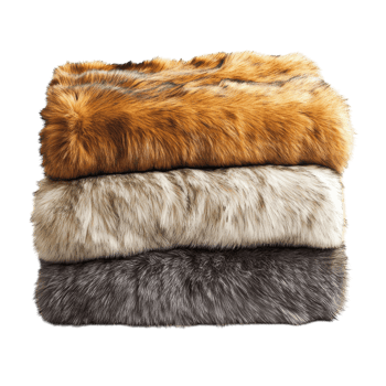 Cozy Faux Fur Throws on transparent background. png