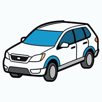 White Background Vehicle Illustration vector