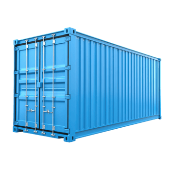 Cargo Shipping Container on transparent background. png
