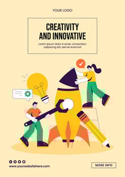 Creative and Modern Innovative Flat Cartoon Social Media Templates for Modern Illustration vector