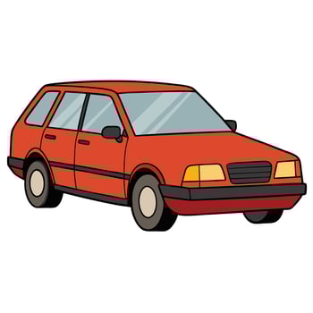 Isolated Vehicle Art in Style vector