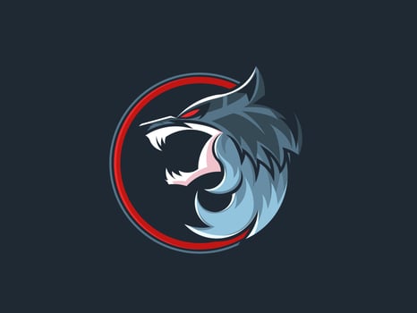 Creative wolf head logo illustration vector