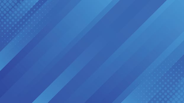 Blue abstract dynamic background with halftone. Gradient diagonal stripes. Modern futuristic wallpapers vector