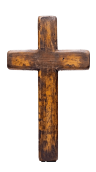 a wooden cross on a transparent background png