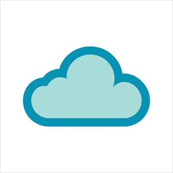 A cloud icon on a white background vector