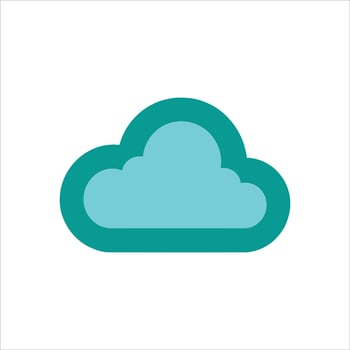 A cloud icon Cloud Computing Beautiful Colorful Cloud Icon with Data Cloud and Silhouette Design vector