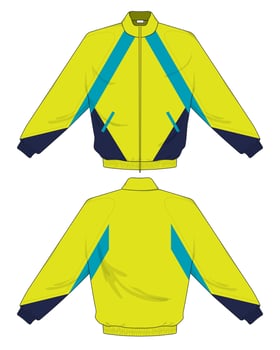 Bright colored jacket design template vector