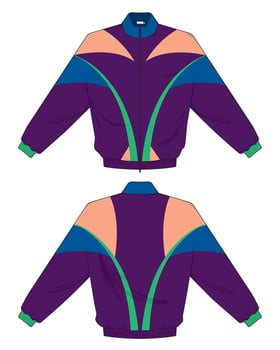 modern design jacket using colorful design and shapes vector