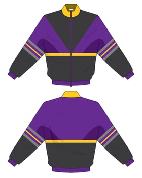 jacket back and front view template mock up vector