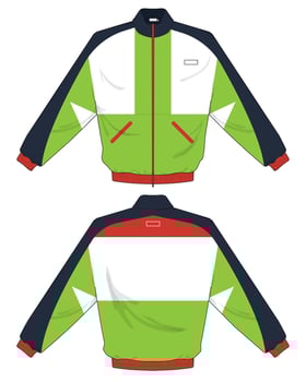 Retro style design jacket template vector