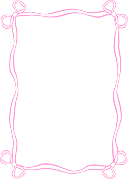 Squiggle Wavy Bow Rectangle Frame png