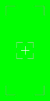 Vertical green background for chroma key effects. Features tracking markers for social media production. template. vector