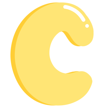 Cute Yellow Letter C png