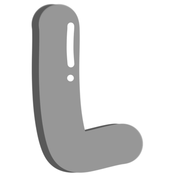 Cute Grey Letter L png