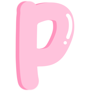 Cute Pink Letter P png