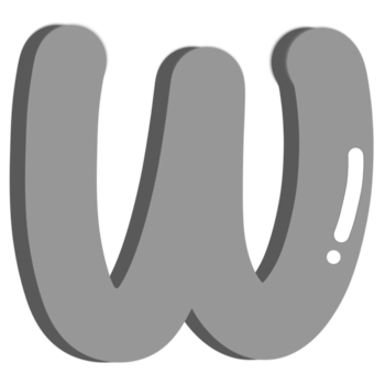 Cute Grey Letter W png