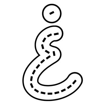 Hijaiyah Letter Ghoin Tracing png