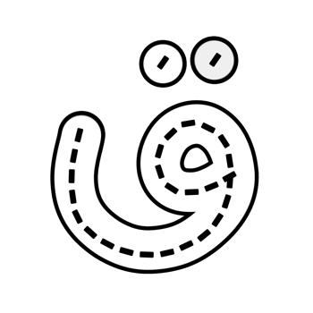 Hijaiyah Letter Qof Tracing png